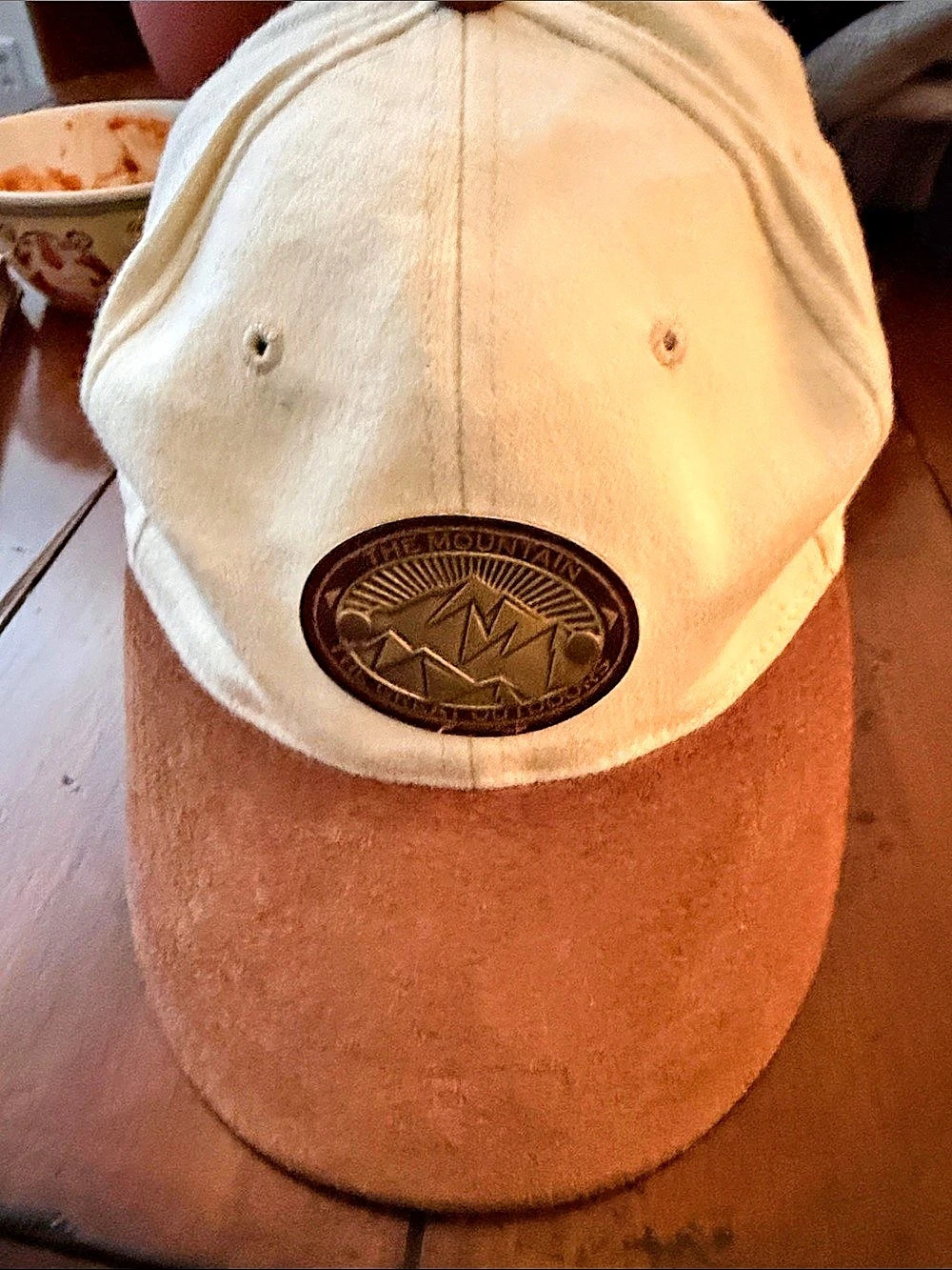 Aspen Baseball Cap in Cream & Brown